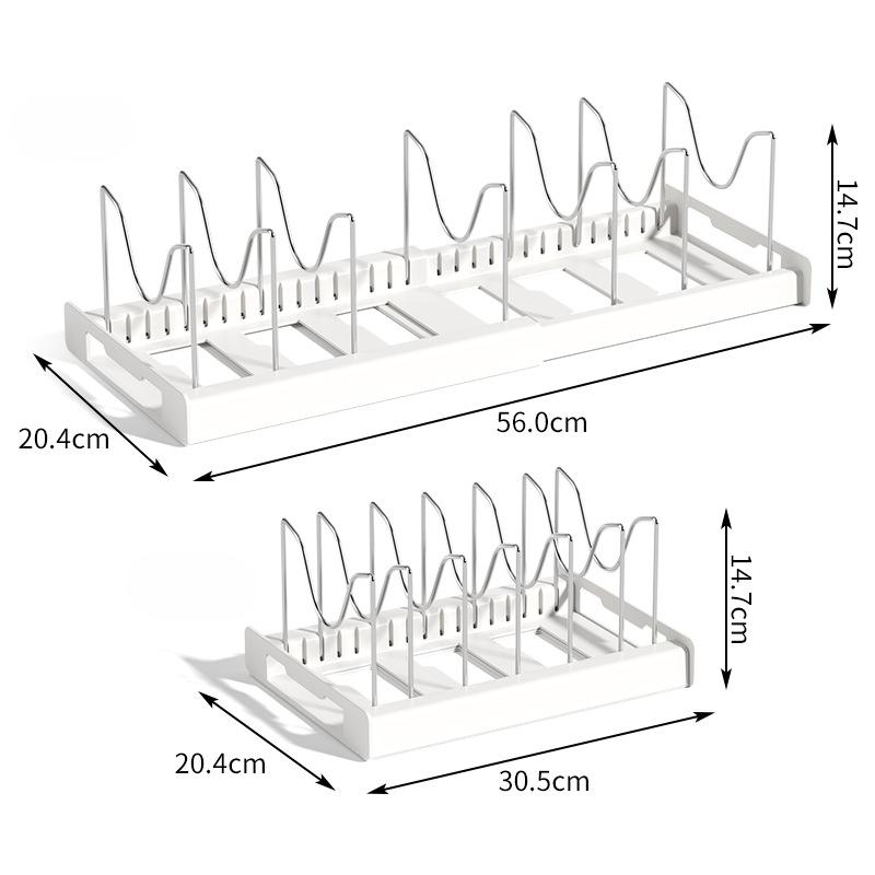 Scalable and Adjustable Pot Lid Storage Rack Pot Lid Storage Box Stretch Pot Lid Rack