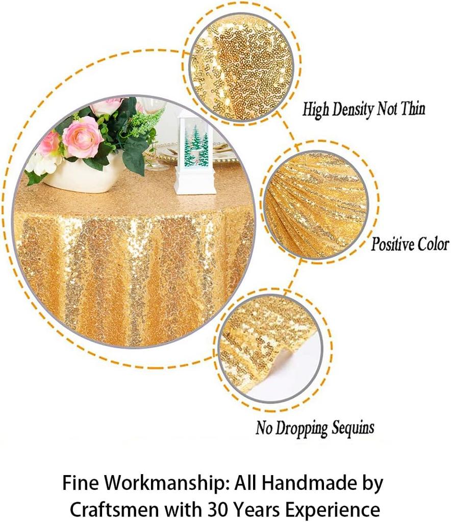 Sequin Table Cloth Shiny Glitter Tablecloth Birthday Wedding Baby Shower Party Christmas Home Sparkling Table Decoration