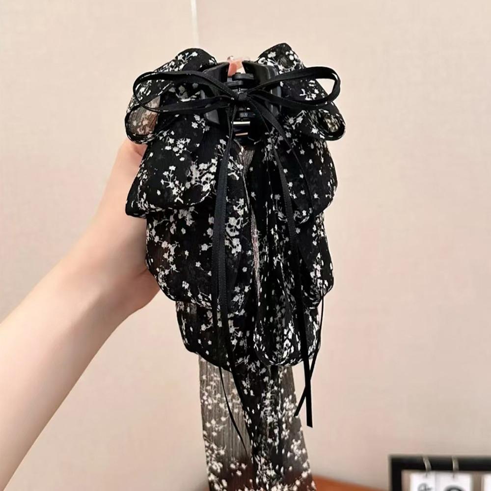1Pcs Volumizing Tail Clips Elegant Hair Claw Durable Chiffon Hair Clip for Women Girls
