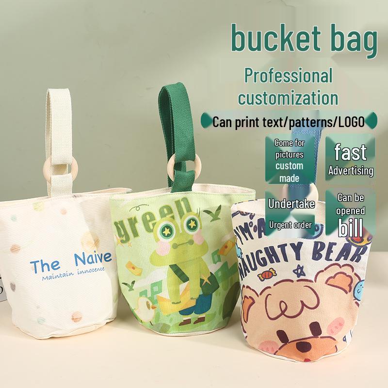 

Custom Cartoon Canvas Tote Bag with High-End Feel, Logo Printing, Ideal for Work Commute