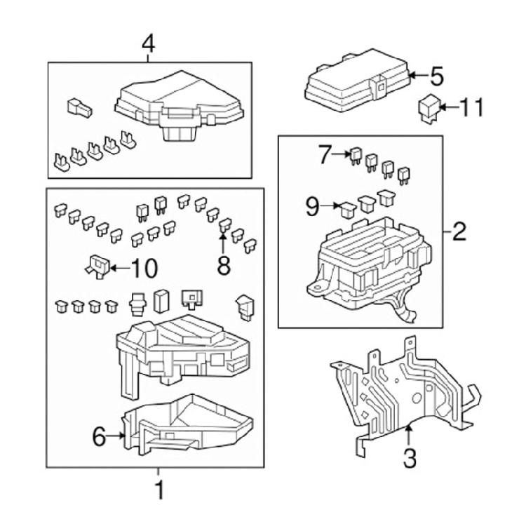 Car Sturdy Multiple Fuses Block for Enhances Vehicle Safety 80Amp/50Amp 38231SNAA11 38231-SNA-A11 Offering Seamless Fit