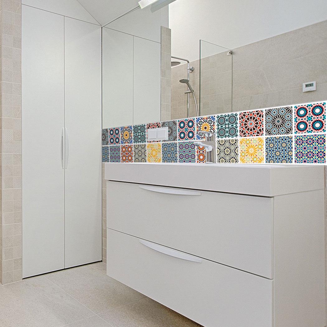 

Традиционный исламский дизайн Кристальная наклейка для плитки для кухни и ванной комнаты, Защита от пятен, SJ004 15cm*15cm*10 pieces per set