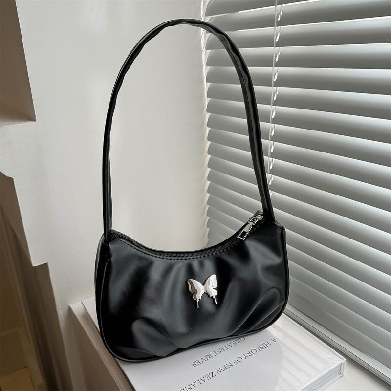 Chic Fashionable Butterfly Bow Shoulder Bag Trendy Street Style Satchel Purse For Women