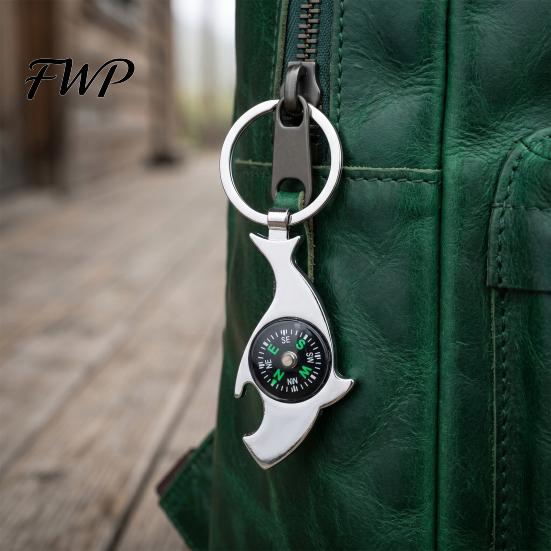 Heart-shaped Compass Keychain Alloy Mini Bag Charm Outdoor Adventure Gear Camping Backpack Gift for Hikers