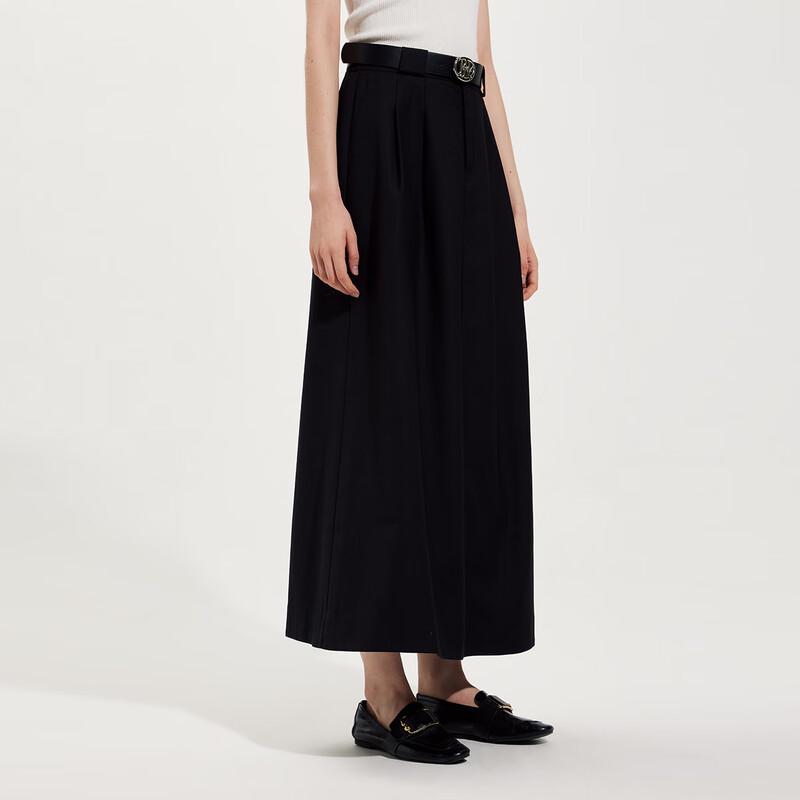 Tatu Autumn/Winter Versatile Back-Slit A-line Midi Skirt