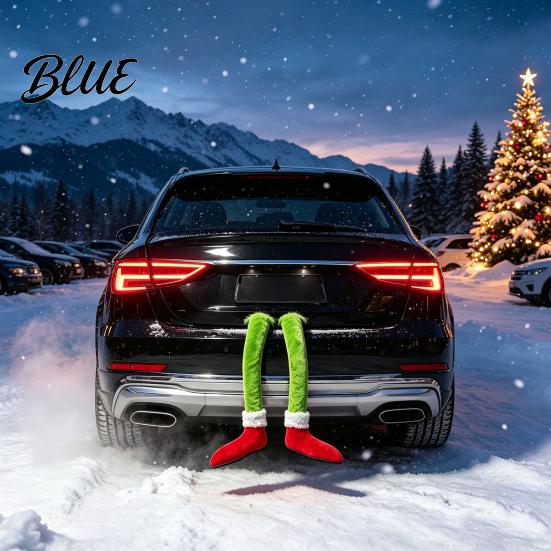 Plüsch-Elfenbeine für Auto Lustiges Hängendes Ornament Weihnachtsbaum-Deko mit Weichen Dekorativen Requisiten Plüsch Rot Grün Feiertags-Anhänger Rückspiegel,