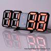 3D LED Digital Clock with Alarm, Calendar, and Thermometer for Living Room Wall