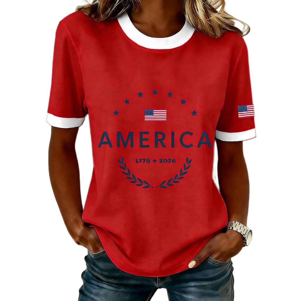 Stilvolle lässige Damenbluse mit Buchstabenaufdruck