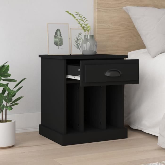 VidaXL Bedside Tables 2 Pcs Black 43x36x50 Cm 816347