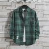 2021 Men's Loose-Fit Plaid Long-Sleeve Shirt - Trendy Korean Style Workwear