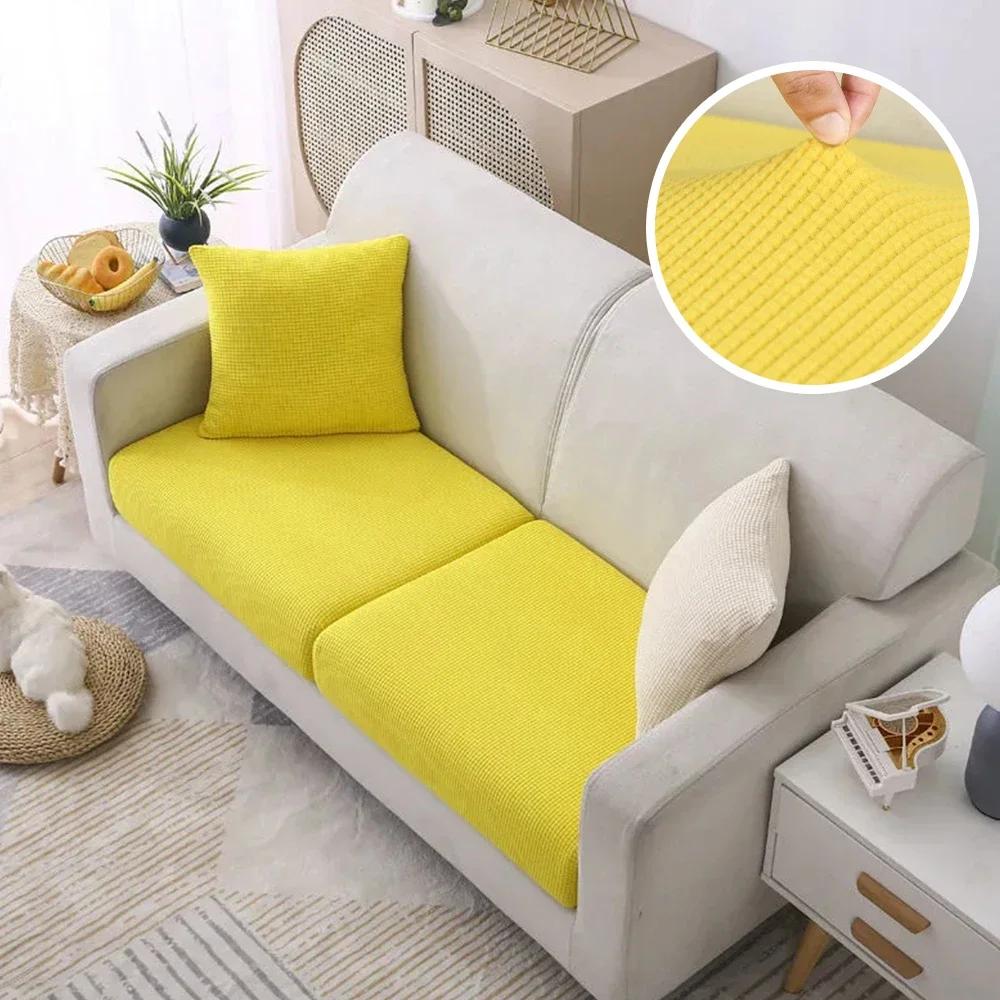 Jacquard Pure Sofa Covers Polar Fleece Stretch Sofa Seat Covers Removable Couch Case Furniture Protector Chaise Lounge Home
