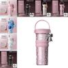 Ceramic Double Drink Coffee Cup With Handles And Straw For Office And Home Use