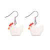Cute Cartoon Chick Earrings , Resin Animal Drop Earrings , Novelty Funny Chick Earrings for Women , Simple Style