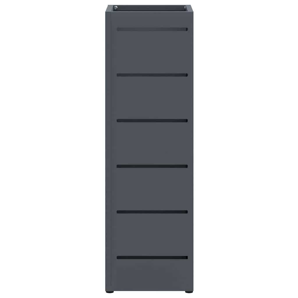 Umbrella Stand Anthracite Grey 15.5 X 15.5 X 49 Cm Metal
