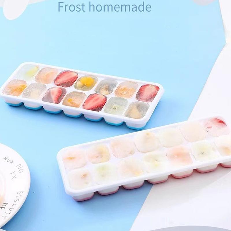 14 Grid Silicone Ice Tray Mold Box Ice Cube Maker Non-Toxic Durable Bar Pub Wine Ice Blocks Maker Kitchen Tools Accessories