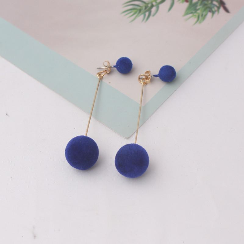 Korean Sweet Stud Earrings for Girls Bobo Plush Ball Long Earrings For Women Temperament Fashion Jewelry Earring brincos