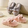 Cotton slippers women and men autumn and winter home couple home indoor warm non-slip thick bottom plush