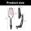 Modern Motorcycle Accessory Mirror Shatter Resistant Glass ABS Housing Easy Angle Adjustment Suitable for Scooters Bikes