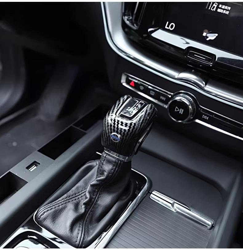 Car Badge Knob Handle Cover Gear Head Shift Emblem Stickers Decoration Decal Interiors For Volvo XC90 XC60 S60 V60 XC40 S90 V90