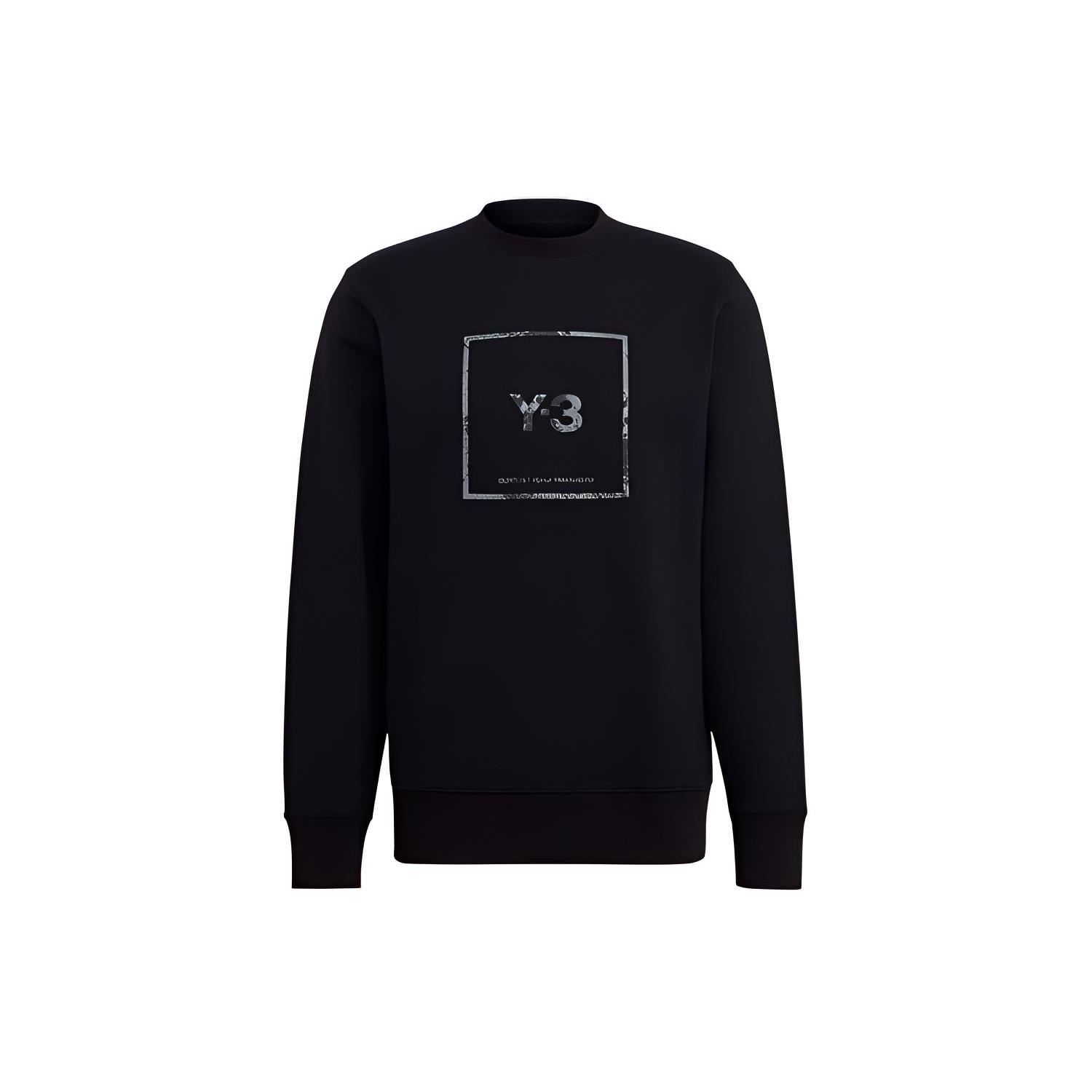 adidas Y-3 SS21 Reflective Square Logo Round Neck Black Men s GV6057 XS