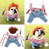 Deadly Doll Pet Costume For Halloween Small Dog Transformer Outfit Pet Role Play Costume For Party Dress Up Funny Pet Clothes
