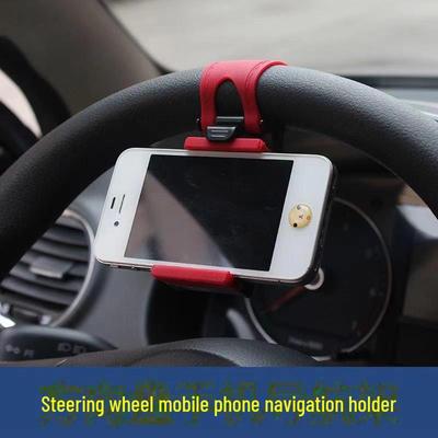 Car Steering Wheel Phone Holder with Secure Buckle