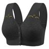 Plus Size Cotton Lace Bra for Mature Women Soft Thin Cup Front Closure Wireless Tank Top Bra Comfortable Full Coverage Supportive Underwear