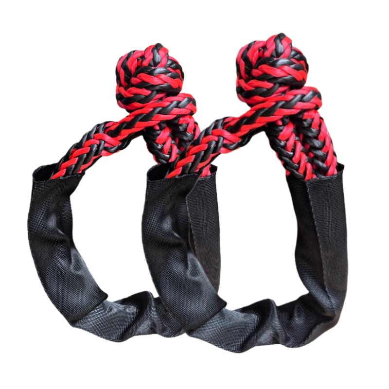 Mixture Color 12mm UHMWPE Soft Shackle 17 Tons Breaking Force Towing Strap 2 Pieces ARCTICSUN Brand 6 Month Warranty for