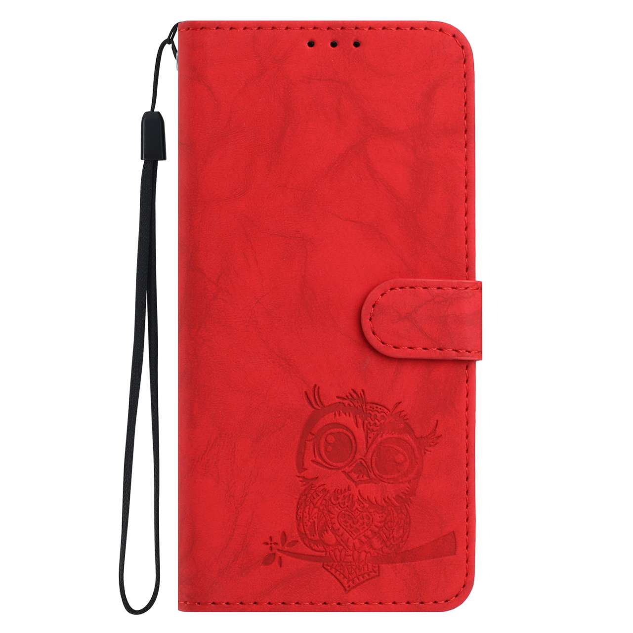 

Восьмицветный рельефный чехол-кошелек с рисунком совы для серии Motorola Moto E13 E20 G05 G54 Edge 40..., откидной дизайн с отделениями для карт Motorola Moto G9 Play красный