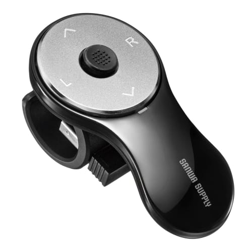 

[Проста у використанні версія] Бездротова кільцева миша Sanwa Direct Ring, перезаряджається, сумісна з операціями PowerPoint і Keynote, 5 кнопок для Windows/Mac, чорний 400-