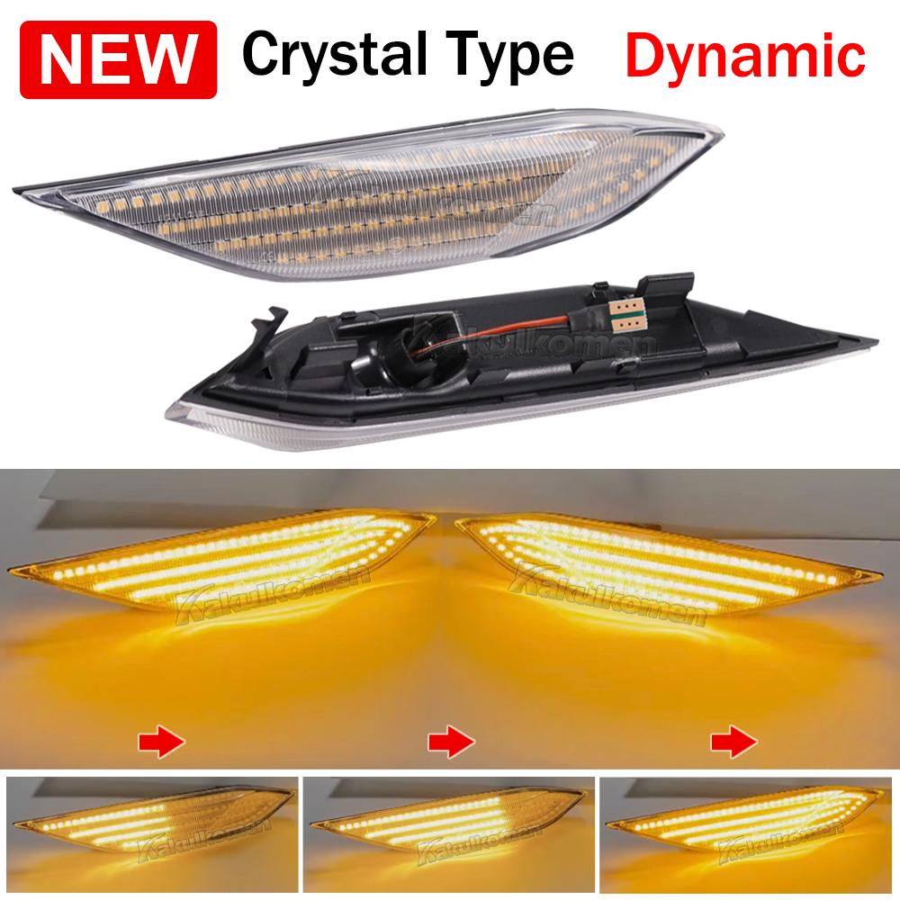 

1 Pair LED Dynamic Amber Turn Signal Light Side Fender Marker Lamp For Porsche Cayenne 958 92A Gen 2010 2011 2012 2013 2014 New Dynamic Crystal