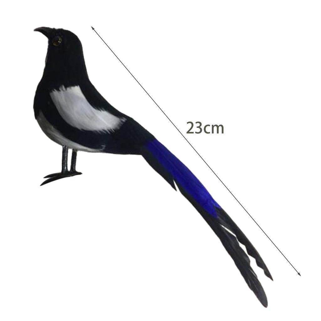 Magpie Simulation Bird Decorative Crafts Animal Garden Ornament for Garden Photography Prop Yard Art Courtyard Micro Landscape
