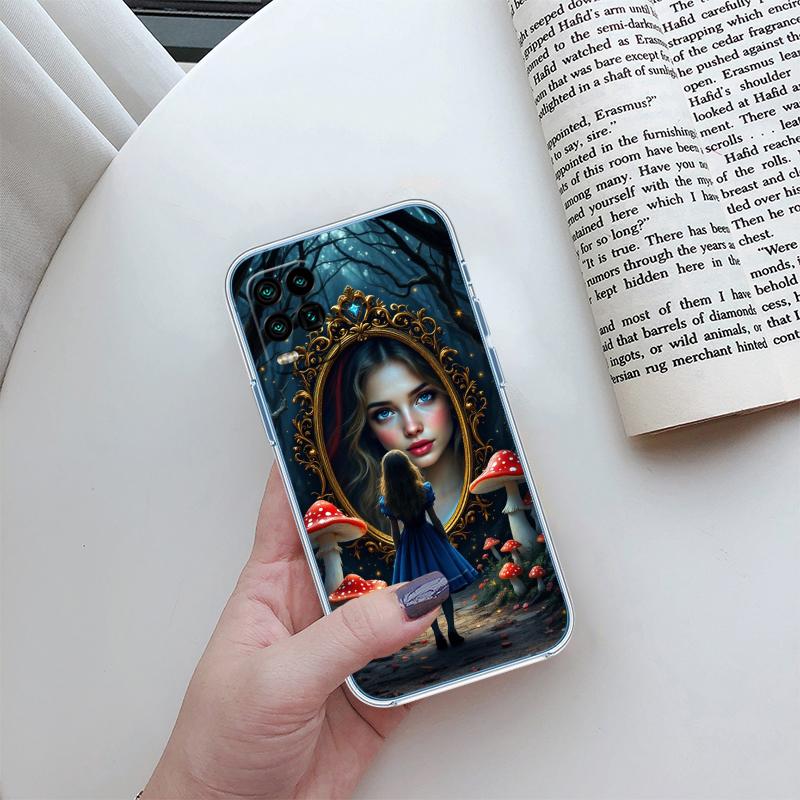 Alice in Wonderland Cat Princess Phone Case for Motorola Moto Edge 20 30 40 50 S30 Fusion Ultra Pro Neo Lite + G200 G23