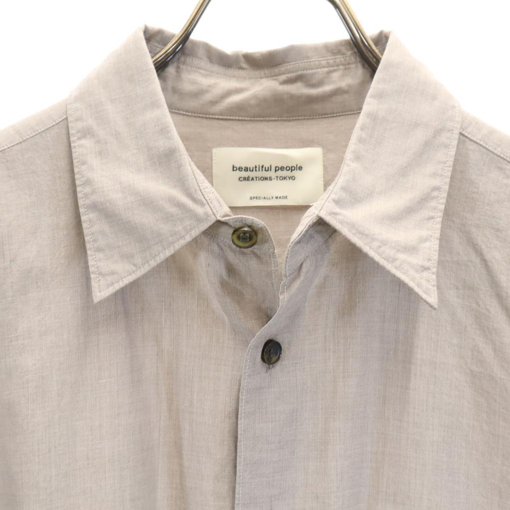 beautiful people Silk Blend Long Sleeve Shirt 40 Gray Men's Used