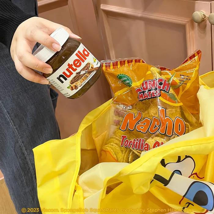 4 Types of SpongeBob Portable Shopping Bags Foldable Market Bags