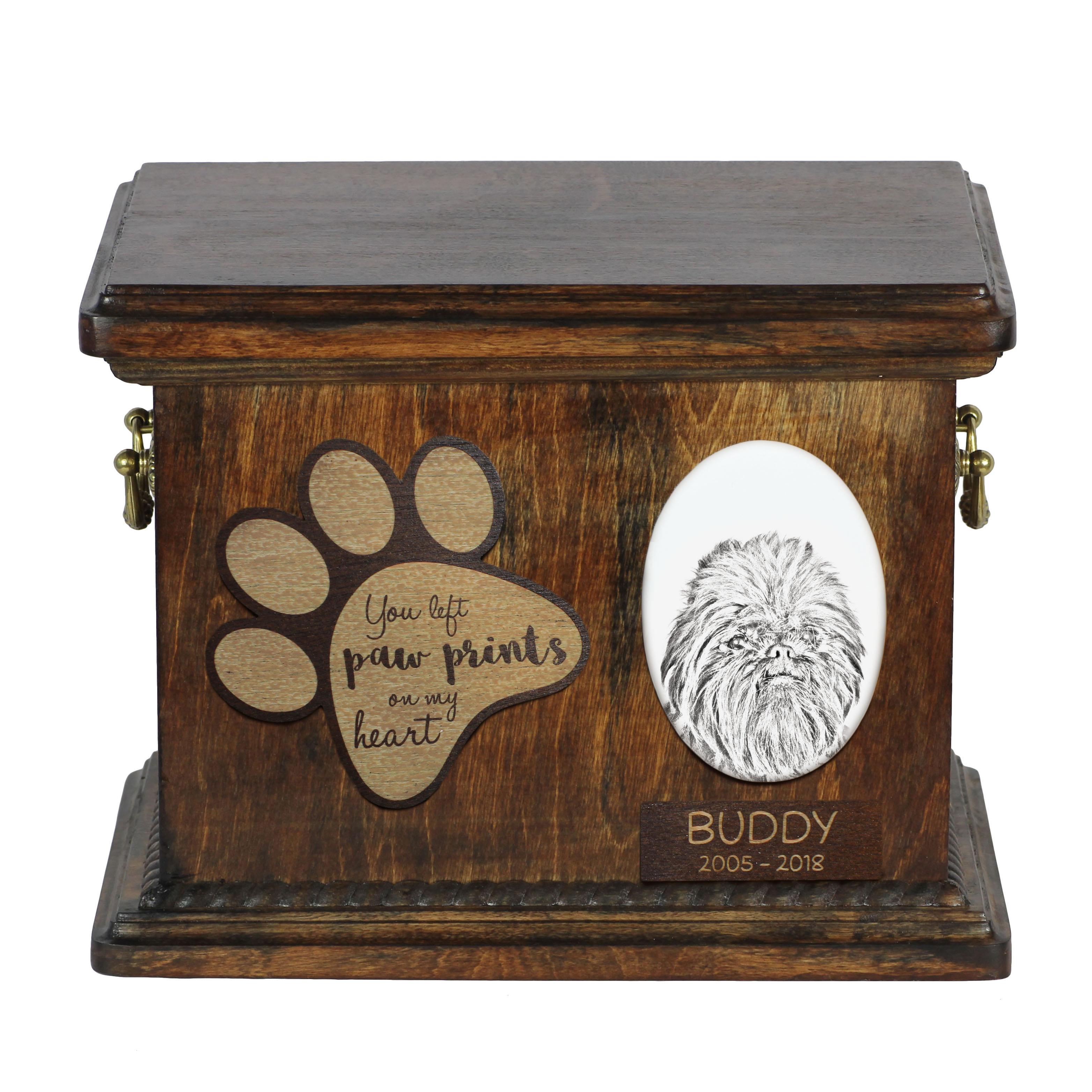 

Affenpinscher, Affen, Affie - urn for dog ashes, personalized urn with a photo, dog photo urn by Art-Dog