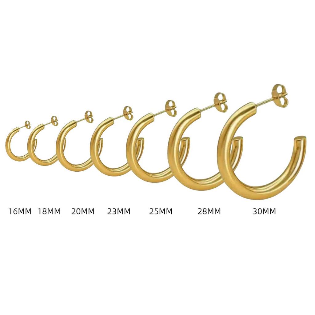 Temu Europe Hot-Selling Luxury Hoop Earrings: Non-Fading Women's Studs with High-End Feel.