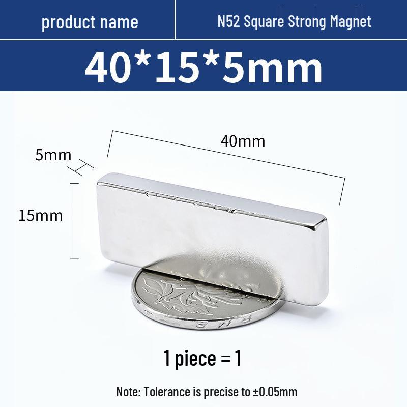 N52 40mm Neodymium Iron Boron Square Magnet Strip