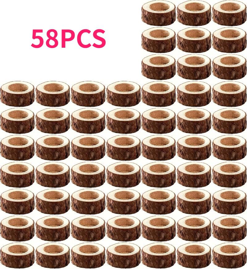 

58pcs Vintage Wooden Candlestick Set Easter Valentine S Day Wedding Birthday Tabletop Ornaments Decor Candle Holder Decorative