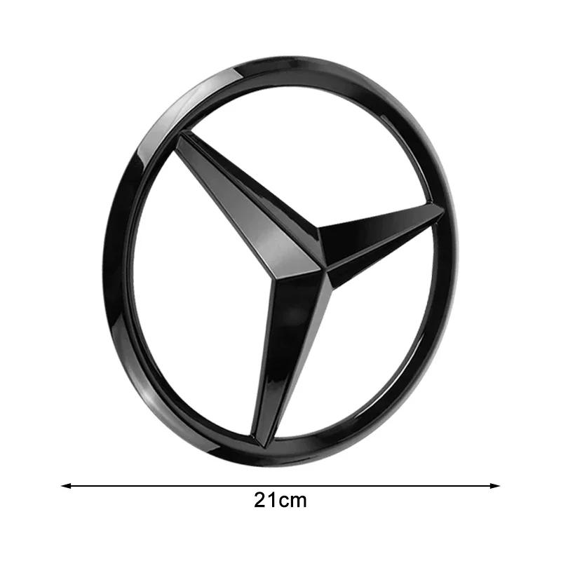 BQAZ9 18.8/21cm Car Front Grille Large Badge Decal for Mercedes Benz GLA GLB AMG GLS G C E GLE GLB A AMG Cover Decoration Accessories