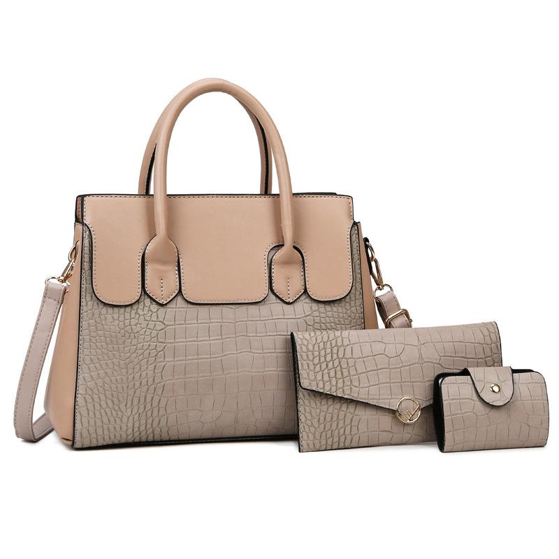 New Large-capacity Mother and Child Bag Retro Three-piece Set Women's Bag Shoulder Crossbody Handbag Handbag