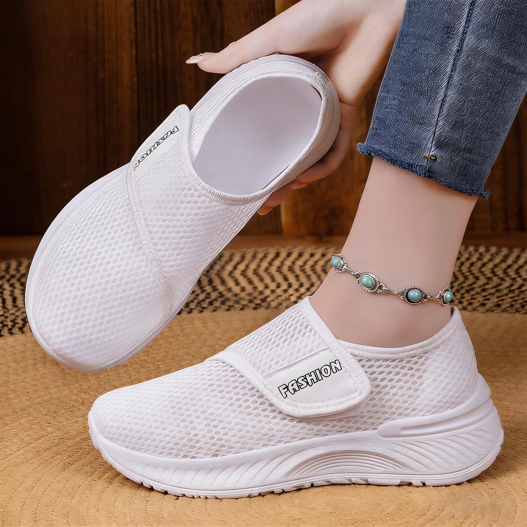 Women's Shoes Spring Casual Versatile Mom Shoes Magic Tape Soft Bottom Not Tired Walking Shoes Casual Soft Sole Non Slip Walking All Day Sneakers