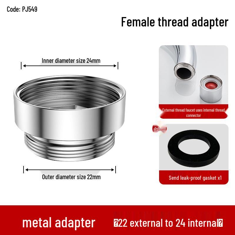 Faucet Aerator Water Purifier Adapter, 4-point To M22 Fine Thread Connector