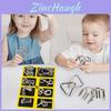 Metall-Puzzle-Spielzeug-Set mit 8 entriegelbaren Ringen für Kinder und Erwachsene Gehirnjogger