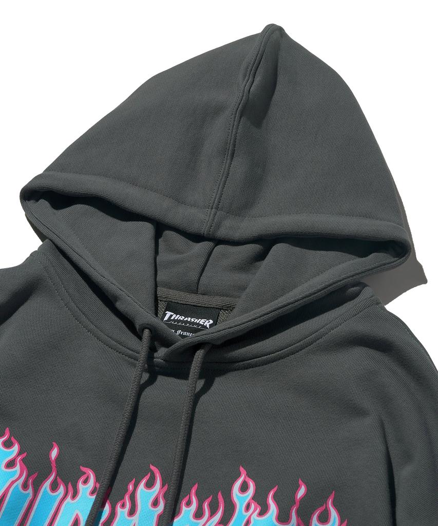 Flame Logo Hoodie Charcoal