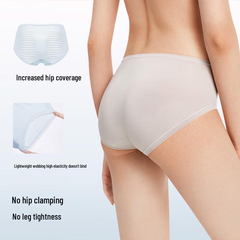 Ubras Women's 7A Antibacterial Ice Silk Underwear 3-Pack