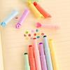 3 Pack Cute Candy Color Kawaii Highlighter Ink Stamp Pen Creative Marker School Supplies Office Stationery (Random Colors)