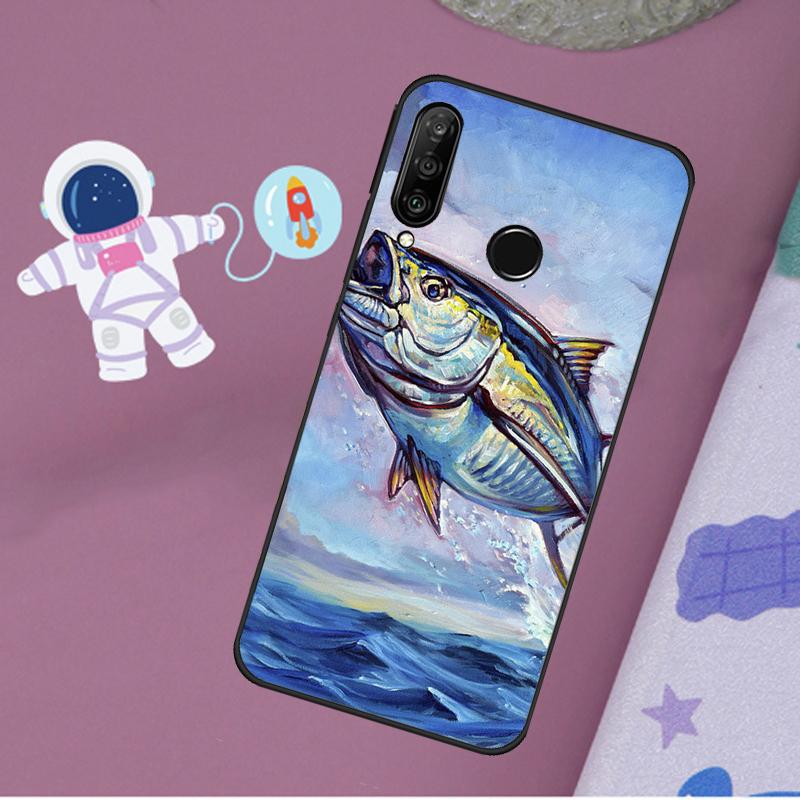 Bluefin Tuna For Huawei Nova 12s 12i 11i 8i Y73 Y72 Y61 Y91 Y90 Y70 Y60 9 10 SE P30 P40 Lite P60 Pro Case
