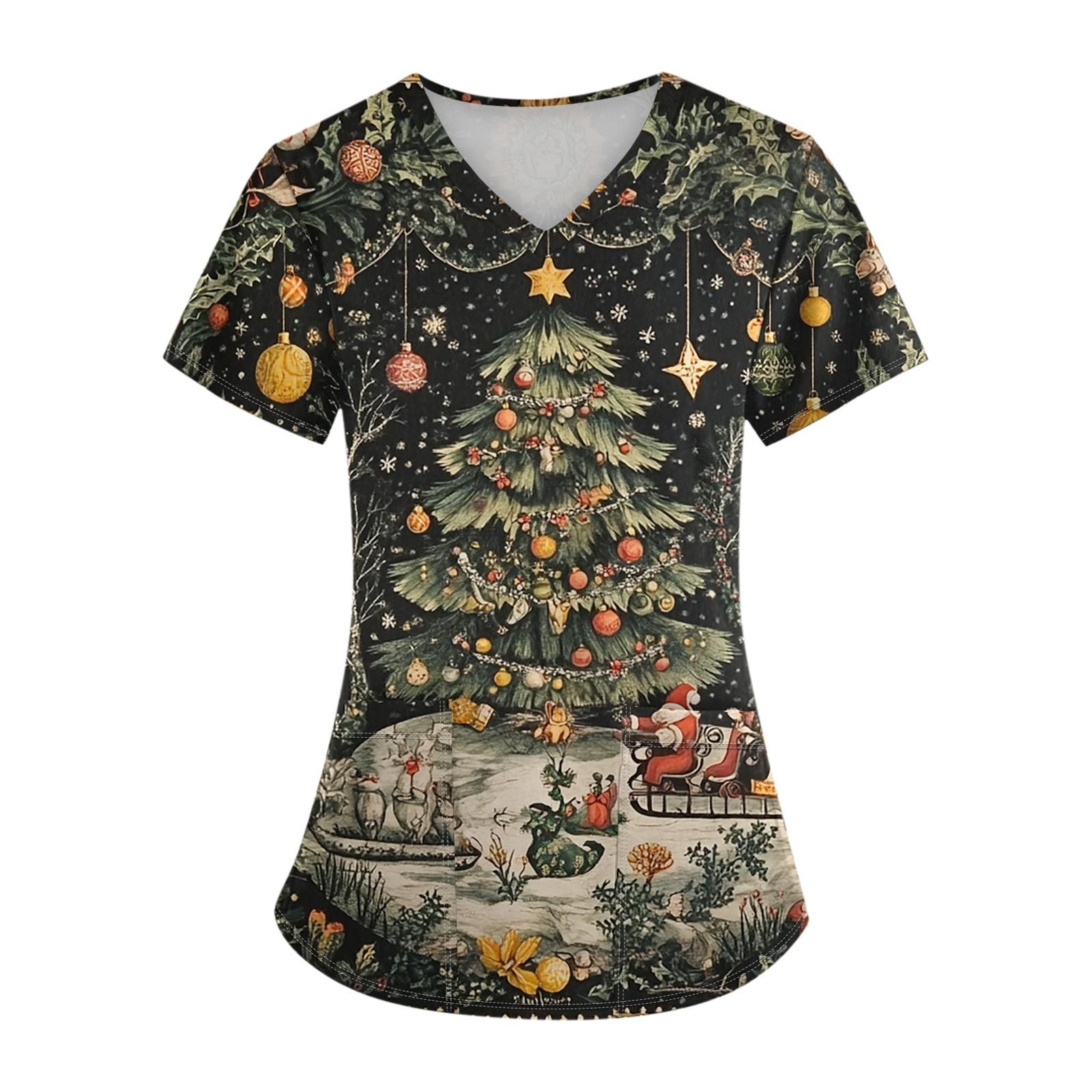 

Женский топ с карманом и коротким рукавом с крестом и V-образным вырезом XXXXL