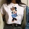 Kawaii Mouse Cartoon Fun Print Cotton T-Shirt Harajuku Fashion Summer Y2K Men Unisex Cute Casual Loose O-Neck Top